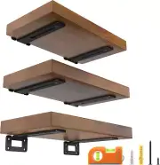 Shelf Brackets, 6 Inch 6 Pack Innovation Design Openwork Floating T Shelf Bracke