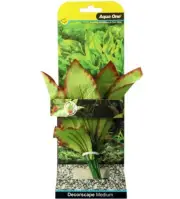 Aqua One Silk Plant Amazon Red Green Medium Decoration Fish Tank Aquarium 24111