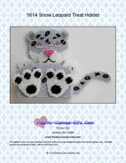 Snow Leopard Treat Holder-Plastic Canvas Pattern or Kit