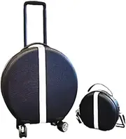 [KYUSAR] Carry On Luggages Suitcase 2-Piece Round Carry-on Suitcase 18 in Suitcase with Password Lock Box Trolley Suitcase Luggage Suitcases (Color : C, Size : 2 Piece)