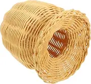 JECOMPRIS Rattan Hat Display Stand Lightweight Wicker Holder for Hats Wigs Stable Base Rustic Design for Home Salon Versatile Storage for Closet Organization