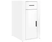 vidaXL Desk Cabinet High Gloss White 40x49x75 cm Engineered Wood