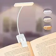 Gritin 19 LED Book Light, Reading Light Book Lamp for Reading at Night with Memory Function, 3 Eye-Protecting Modes -Stepless Dimming, Long Battery Life, 360° Flexible Lamp for Bed,Tablet-White