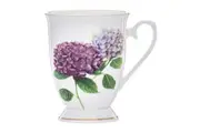 Ashdene Botanical Symphony 320ml Footed Coffee Mug Cup Fine Bone China Hydrangea