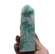 Larimar Crystal Gemstone Tower 1 Pound Very RARE Specimen Dominican Republic