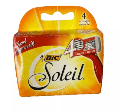 Bic Soleil Women Blades 4 Cartridges Refills Shaver Fit Schick Quattro Razor