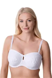 Women's Camille White Strapless Underwire Womens Multiway Bra Size 34B-42F 42e