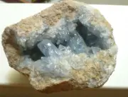 CELESTITE GEODE! SKY BLUE CRYSTALS 3lbs