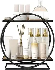 2-Tier Bathroom Counter Organizer, High-Capacity Skincare Makeup Storage, Skincare Holder Cosmetic Display Rack, Display Tray for Cosmetic, Skin Care,Perfume,Makeup Brushes, Lipsticks