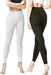 [DEVOPS] Women's 2 Pack Thermal Heat-Chain Compression Baselayer Long Johns Pants