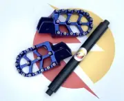 Surron X Light Bee CNC foot peg & brace bundle - Blue