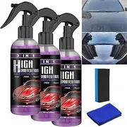 3 In 1 High Protection Quick Car Coating Spray, 3 In 1 Ceramic Wax Car Coating Spray, Nano Car Scratch Repair Spray, Car Coating Wax Polishing Spray, Waterless Car Wash Coating Agent (3PCS)