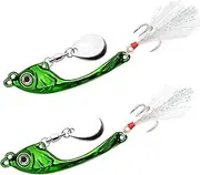 Fishing Lure Bait Spinner Bait 5/5.9/6.5cm Metal Vib Fishing Bait Trolling Rotating Spoon Wobbler Sinking Hard Bait with Sequin Pesca Fishing Tackle
