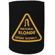 Alcohol Stubby Holder - Natural Blonde - Funny Novelty Birthday Gift Joke Beer Can Bottle Coolie
