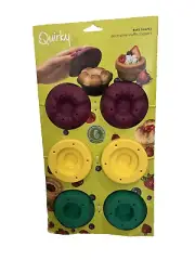 6 Pack Quirky Bake Shapes Individual Baking Muffin Tins With Decorative Toppers
