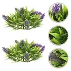 2pcs Fake Lavender Plant Artificial Topiary Plant Topiary Topiary Plant