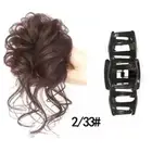 Synthetic Hair Bun Chignon Messy Curly Gripping Clip Elastic Women False Hai _yi