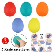 5PCS Hand Therapy Stress Relief Exercise Balls Hand Grip Strengthener Fing AU