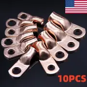 10X 3/8" Battery Cable Ends Ring Lugs Terminal Bare Copper Wire Connectors