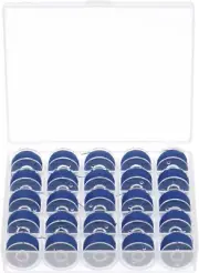 Prewound Bobbin Thread Set Standard Sizes with 25 Compartments Box for Embroider