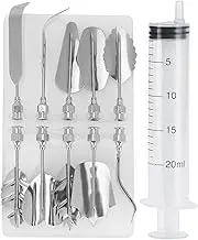 NDNCZDHC Cake Decorating Syringe Set, 10 Nozzles, Cookie Press Maker, Biscuits Mold Icing Frosting Piping kit, Deviled Egg Filler Tool