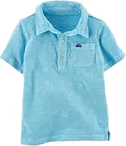 [Carter's] Carters Neon Jersey Short Sleeve Polo Blue