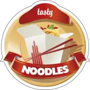 Tasty Noodles | Laminated Vinyl Decal Sticker Label