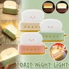 Kids Gift Creative Toast Night Light USB Rechargeable Timing LED Cute Sleep Lamp