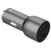 Mophie USB-C 37w fast charge Car Charger - Space Gray, 1 X USB-A MAX 12W, 1 X USB-C MAX 25W PD [409910851]