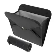 Car Trash Can Trash Bag Durable Front Seat Back Row Trash Bin Black 1 Set
