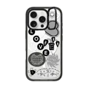 iPhone 16 Pro Impact Ring Stand Case MagSafe Compatible LOVE STICKER 02