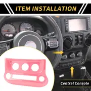 Console AC Switch Button Control Cover Trim for Jeep Wrangler JK JKU 11-17 Pink
