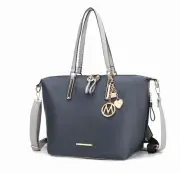 Layla Solid Tote + Adjustable Backpack - Light Grey Charcoal