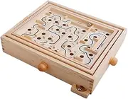 HOOTNEE Safe Material Boys and Girls Educational Puzzle Wooden Bead Maze Maze Game for Toddlers Logic Skills Development Toy