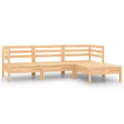 4 Piece Garden Lounge Set Solid Pinewood vidaXL