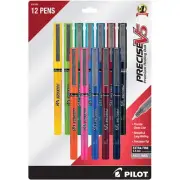 Pilot Precise V5 Rolling Ball Pens Assorted 12 Pack Smooth Writing Ink