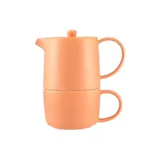 Maxwell & Williams Cafe Life Porcelain Tea for One With Infuser 450ml - Apricot
