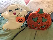 Betsey Johnson Ghost and GITD Jack O Lantern Pumpkin Crossbody Purses NWT!!