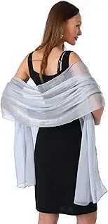 [LQSCJS] Stole Women's Chiffon Scarf 200 x 70 cm Stole Women's Festive Chiffon Scarf Shawl Multifunctional Scarf Lightweight for Evening Dress or Wedding Dress