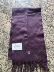 nwt men’s purple 100% lambs wool barbour scarf