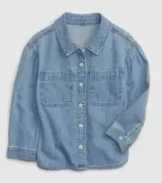 Baby Gap Light Blue Denim Button Up Long Sleeve Shirt
