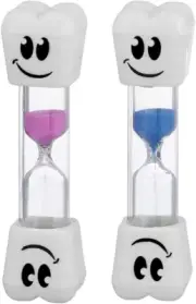 Smile Tooth 2 Minute Sand Timer Assorted Colors (2 Pack)