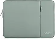 MOSISO Laptop Case 13.3 inch, 13-13.3 inch Laptop Sleeve Compatible with MacBook Air/Pro 13 / Pro 14, HP Dell ASUS Lenovo Notebook, Polyester Vertical Computer Sleeve Bag with Pocket, Antique Green