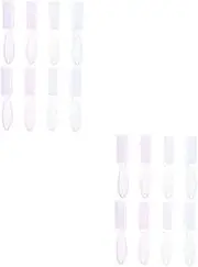 Healeved 2sets Fingernail Cleaning Brush Nail Scrub Tool Pp Material Portable Nail Brush Set for Home Salon Travel 8pcs*2
