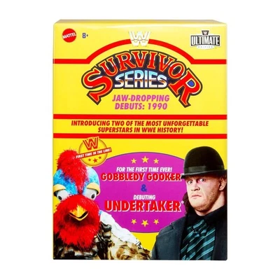 WWE ULTIMATE SURVIVOR SERIES 1990 Undertaker, Gobbledy Gooker, Egg SET - NIB