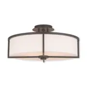 Wesley 4 Light Flush Mount In Bronze