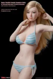 1/6 Seamless Female Body Action Figure Pale Asian Slim With Head Phicen For 12"