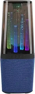 Bluetooth Speaker, RGB Wireless Stereo Speaker with AUX USB Port for PC Phone Tablet, Portable Desktop Speaker Fast Charging for Outdoor Camping Party (Blue)
