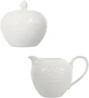 BEBEMOKO Ceramic Milk Kettle Sugar Pot Set 2 Cups Coffee Mug Set Storage Container Candy Container Practical for Home Shop