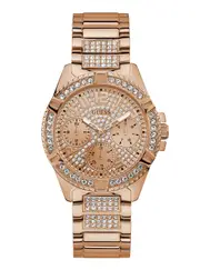 GUESS Rose Gold Glitz Lady Fontier Watch in Pink